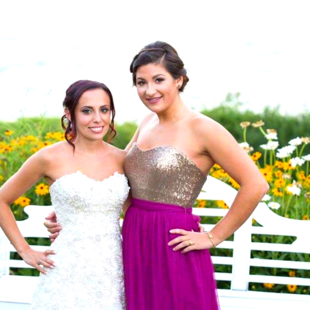 Magenta & Bronze Gown